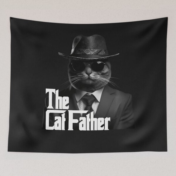 Item preview,  The Catfather Fathersday Best Birthday Cat Dad Funny Gift Long Sleeve  designed and sold by LorettaSelene.