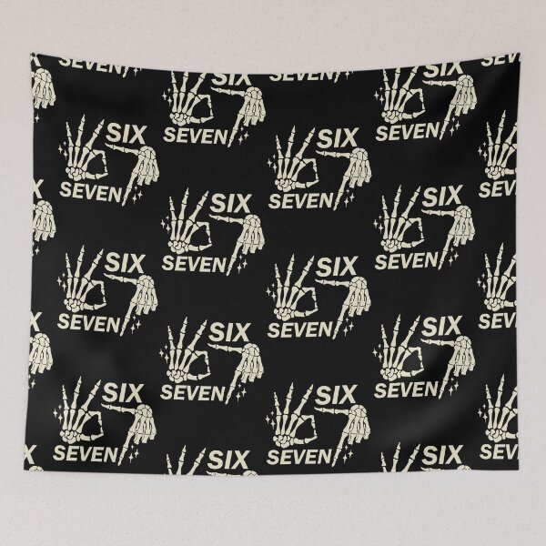 Item preview, Six Seven 6 7 Meme Skeleton Halloween designed and sold by Spirex-Shop.