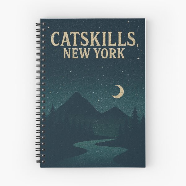 Item preview, Catskills NY Night Sky | Mountain and River Landscape Design designed and sold by Youssef-BM.