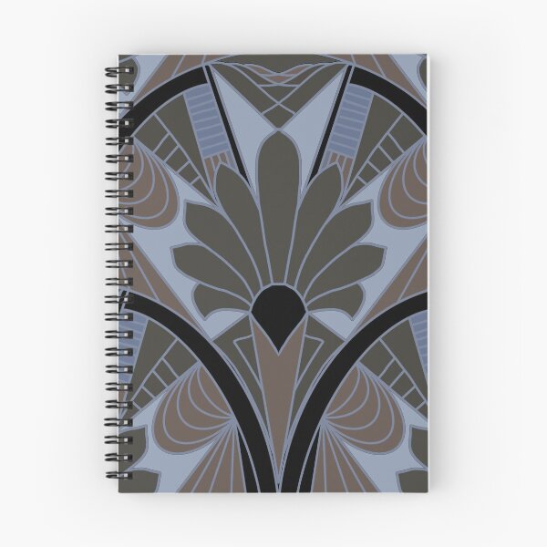 Item preview, Art Deco motifs in modern design - black blue green brown designed and sold by ahahdodo.