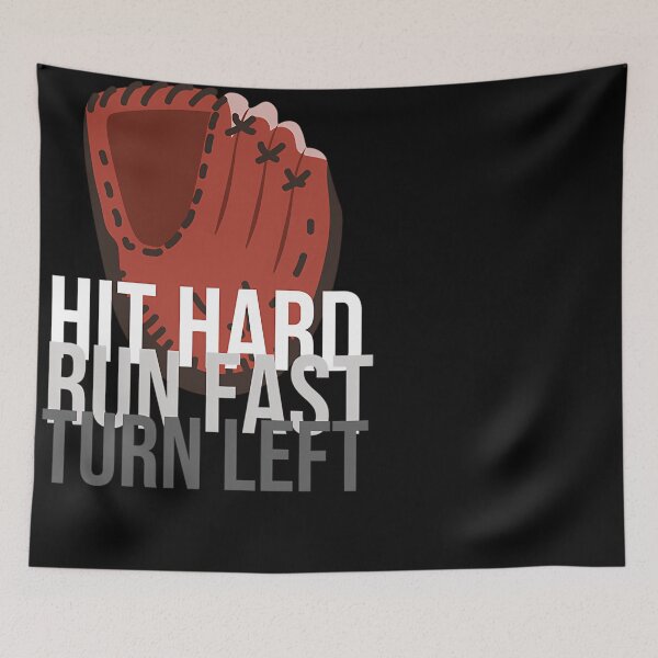 Item preview, Hit Hard Run Fast Turn Left Baseball Mom designed and sold by Salomelasquez.