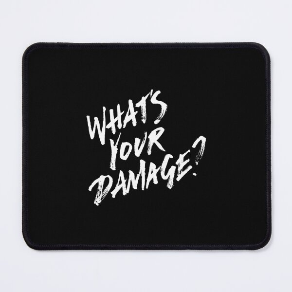 Item preview, What's Your Damage - White Text  	 designed and sold by rlmmhmhe77.