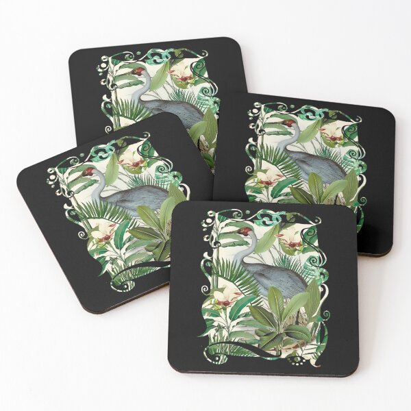 Item preview, Tropical Heron Bird Rainforest Throw Pillow 	 designed and sold by grtuodsj3.