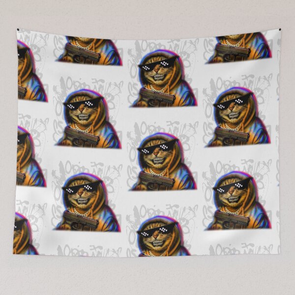 Item preview, Funny Meme Cat Gang Cool designed and sold by RebeccaLittlee.