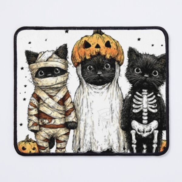 Item preview, Cute Halloween Trio: 3 Kittens with Pumpkins and Bats Digital Art Print or Black Cat Pumpkin Png, Ghots Cat Png, Retro halloween Png designed and sold by Jaadu76.