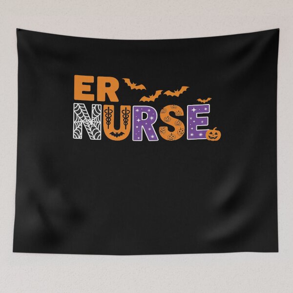 Item preview, Emergency Nurse ER Nurse Halloween Spooky Season Nursing designed and sold by BlackStars3Neon.