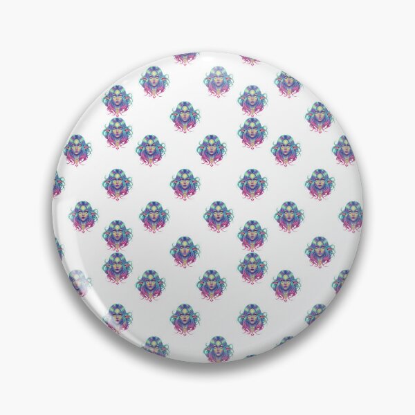 Item preview, Seamless Psychedelic Elf Pattern – Neon Fantasy Goddess Design designed and sold by AlienTechs.