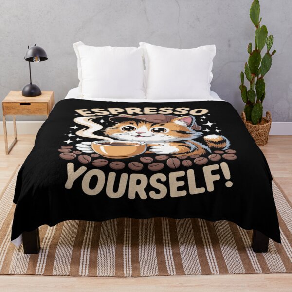 Item preview, Espresso Yourself Playful Cat Barista designed and sold by BlackStars3Neon.