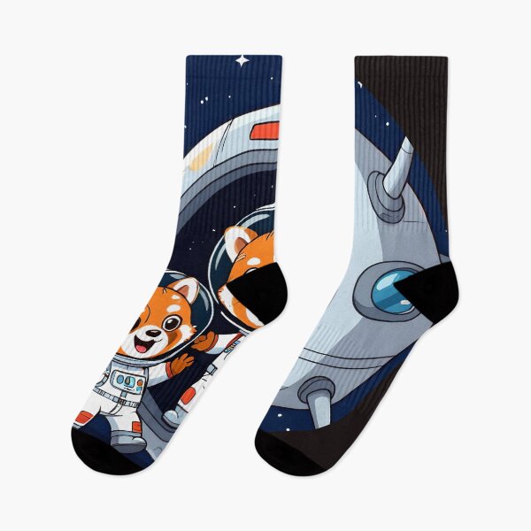 Item preview, red pandanauts in space colorful cartoon design designed and sold by SmashingDeals.