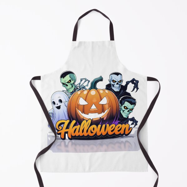 Item preview, Cartoon Halloween characters including a witch skeleton vampire mummy and ghost designed and sold by PWDigitalArt.