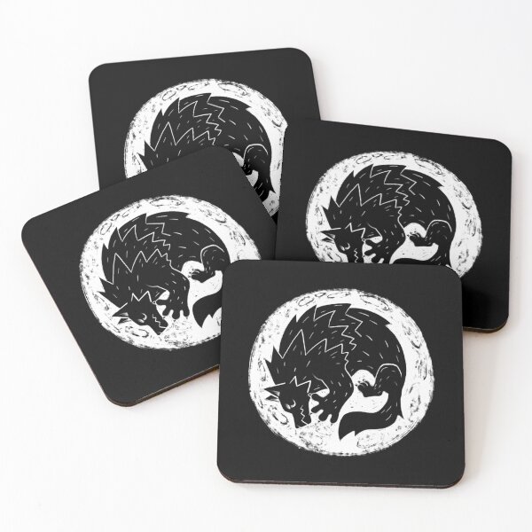 Item preview, Woodcut Werewolf - White Moon 	 	 designed and sold by esoyeyoz36.