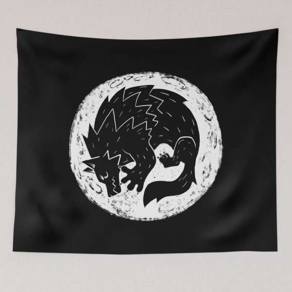 Item preview, Woodcut Werewolf - White Moon 	 	 designed and sold by esoyeyoz36.