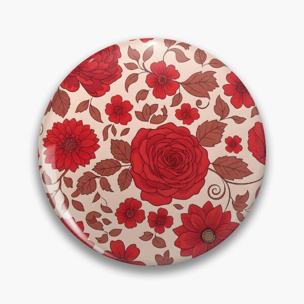 Item preview, Red Floral Pattern – Elegant Vintage Roses & Blossoms designed and sold by ShabanMerch.