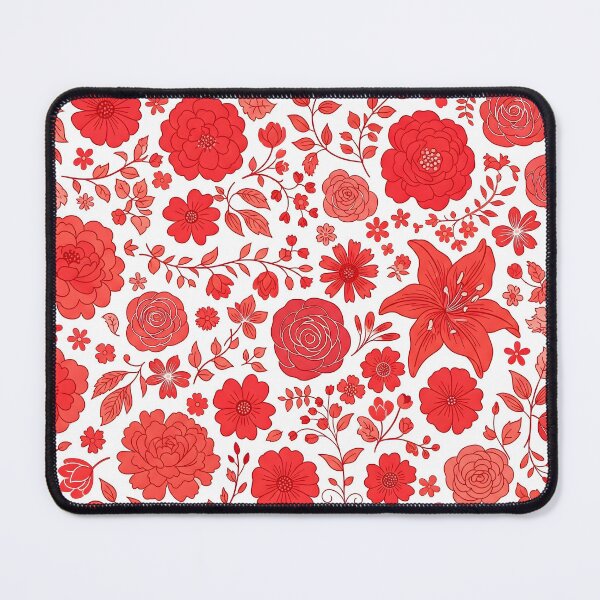 Item preview, Red Floral Pattern – Elegant Vintage Roses & Blossoms designed and sold by ShabanMerch.