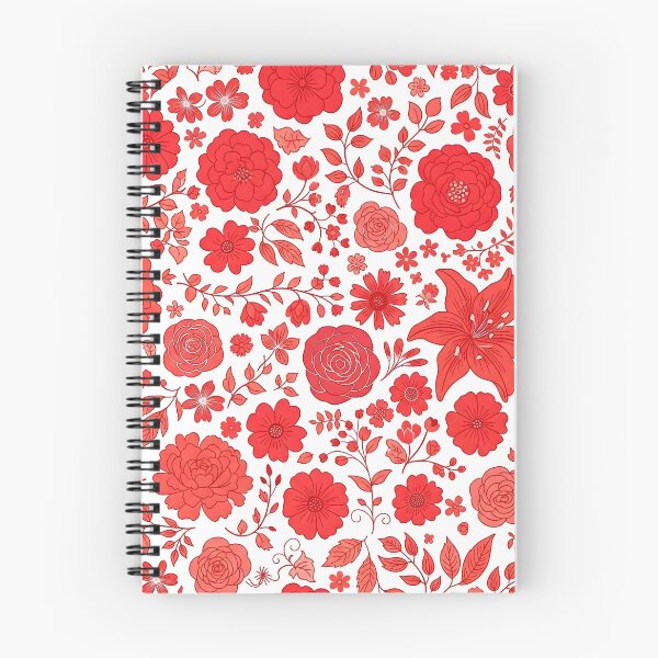 Artikelvorschau, Rotes Blumenmuster – Elegante Vintage Rosen & Blüten entworfen und verkauft von ShabanMerch.