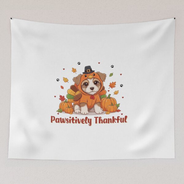 Item preview, Pawsitively Thankful Cesky Terrier Thanksgiving Cute Fall designed and sold by The Real Life Symphony.