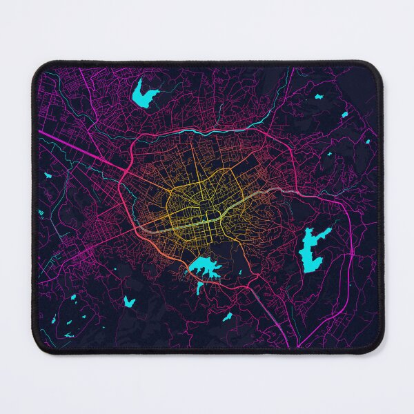 Item preview, Tirana City Map of Albania - Neon designed and sold by deMAP.