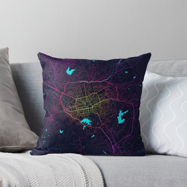 Item preview, Tirana City Map of Albania - Neon designed and sold by deMAP.