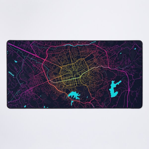 Item preview, Tirana City Map of Albania - Neon designed and sold by deMAP.