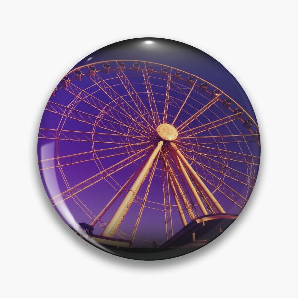 Item preview, Golden Ferris Wheel Against a Vibrant Purple Sky designed and sold by LeeAnnaRose96.