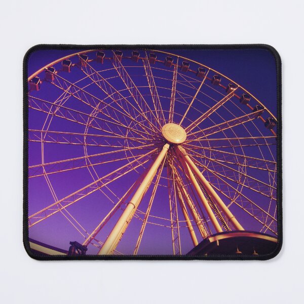 Item preview, Golden Ferris Wheel Against a Vibrant Purple Sky designed and sold by LeeAnnaRose96.