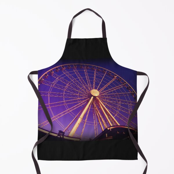 Item preview, Golden Ferris Wheel Against a Vibrant Purple Sky designed and sold by LeeAnnaRose96.