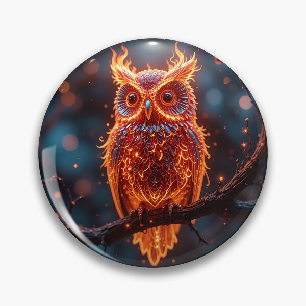 Item preview, Fire Owl designed and sold by GalleryBrisArt.