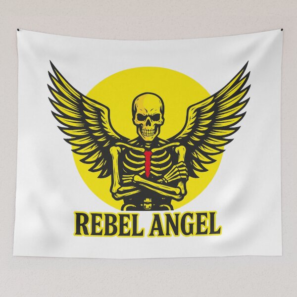 Item preview, Rebel Angel: Winged Skeleton with Pulsing Red Sternum designed and sold by Arte Cartoon From TagTeam Group.
