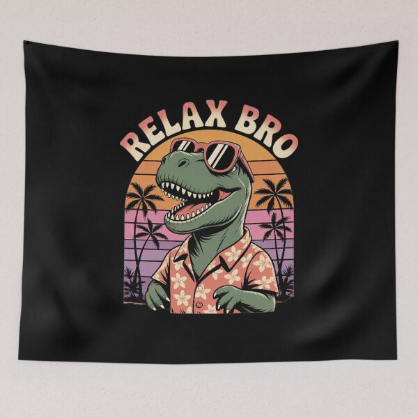 Item preview, Retro Chill Dinosaur – Relax Bro Funny T-Rex Design designed and sold by thesnakeater.