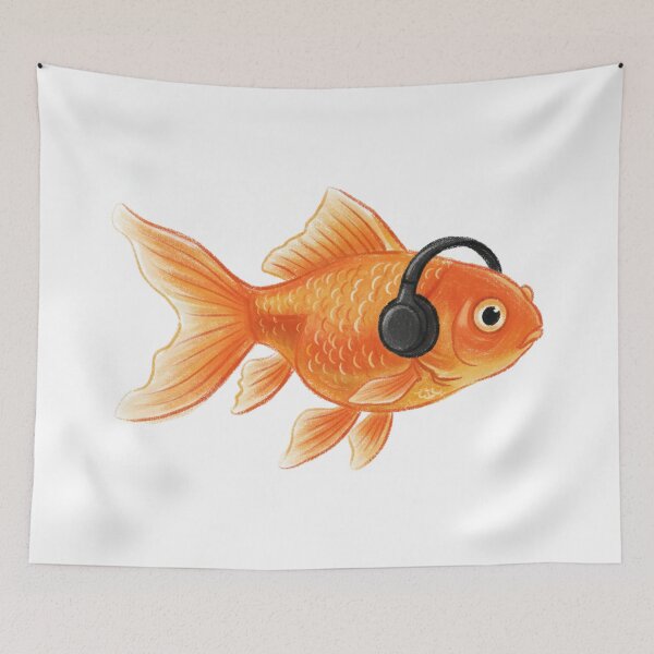 Item preview, Fish with headphones designed and sold by onceifixme.