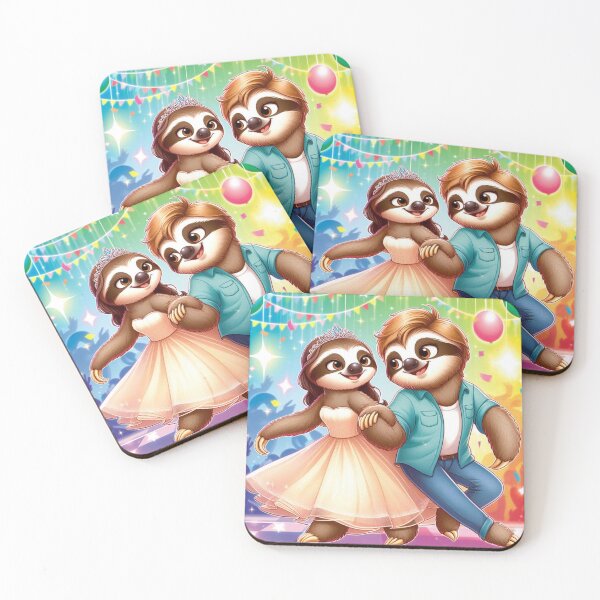 Item preview, Beautiful Sloth Dancing Together  designed and sold by Mywaymylife.