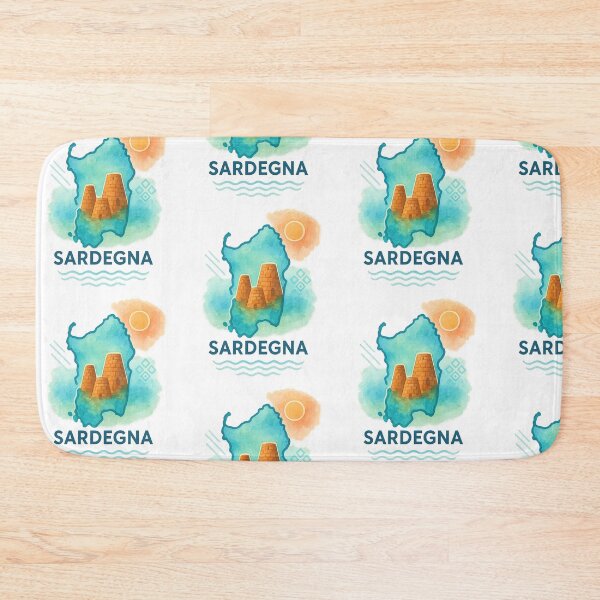 Item preview, Sardinia Watercolor with Nuraghe, Sun and Sea designed and sold by Arte Cartoon From TagTeam Group.