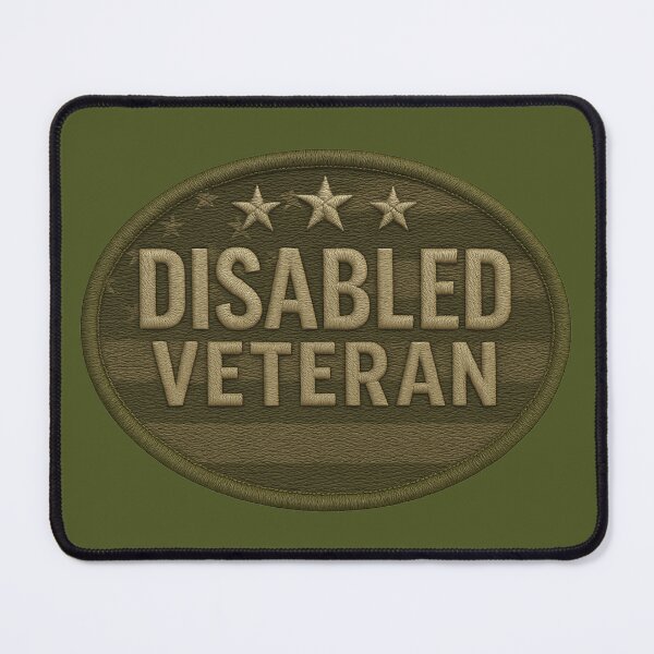 Item preview, DISABLED VETERAN Tactical Embroidered Patch – Dead Earth Military Design designed and sold by getpressedshirt.