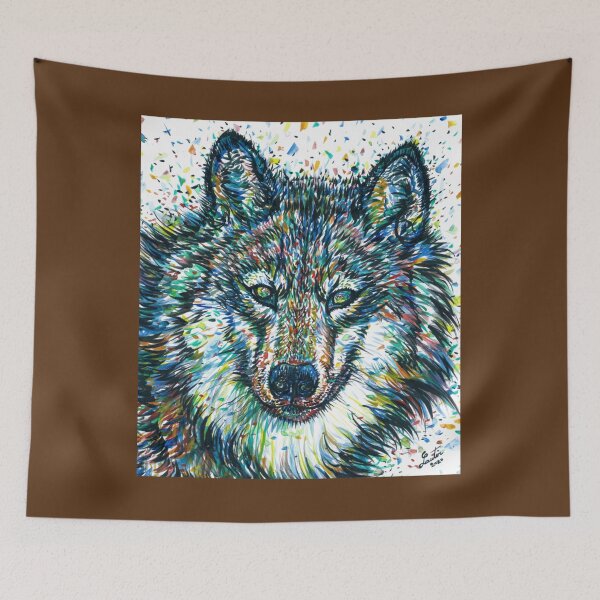 Item preview, WOLF - Watercolor And Ink Portrait Classic 		 designed and sold by khnmuivptob24.