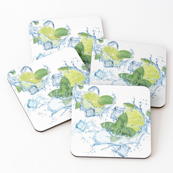 Item preview, Fresh Lime and Mint Splash | Summer Drink Design ,Colorful Fruits of Fun designed and sold by Happyfreedom.