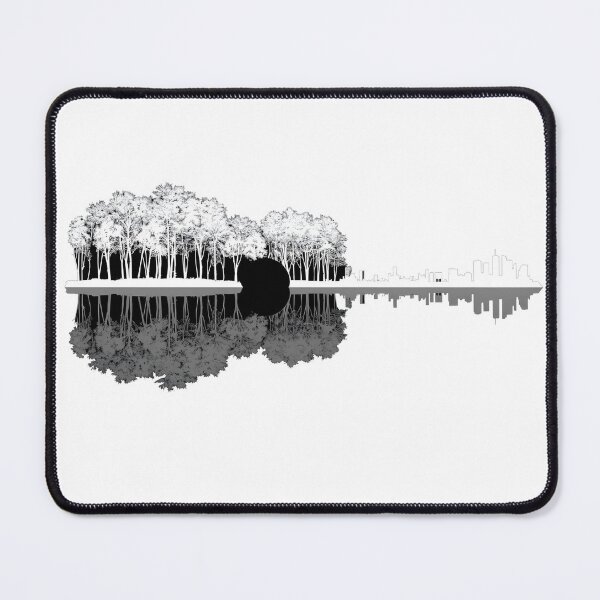 Item preview, Nature Guitar – Tree Silhouette Acoustic Guitar T‑Shirt designed and sold by usa-Tshirt.