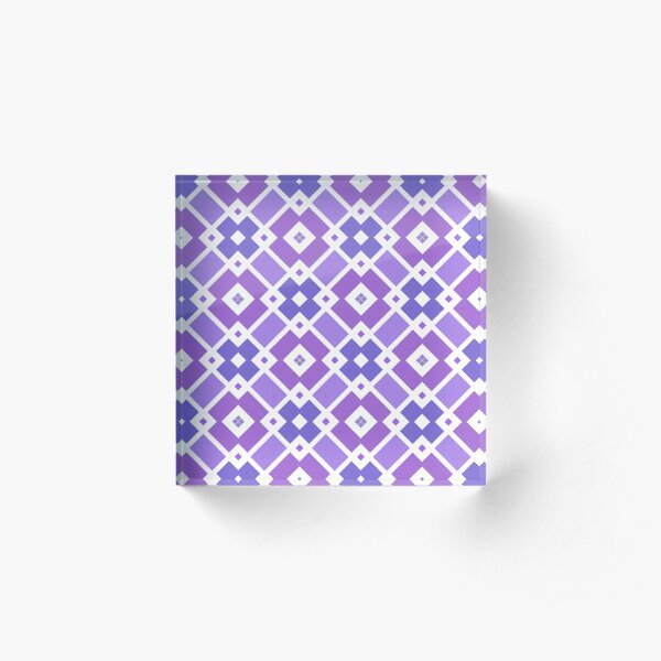 centered motif decor color diagonal shape tone pattern tiling backdrop seamless colorful repeat Acrylic Block