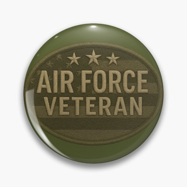Item preview, AIR FORCE VETERAN Tactical Embroidered Patch – Dead Earth Military Design designed and sold by getpressedshirt.