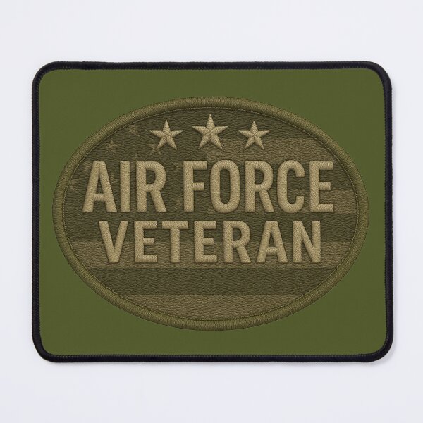 Item preview, AIR FORCE VETERAN Tactical Embroidered Patch – Dead Earth Military Design designed and sold by getpressedshirt.
