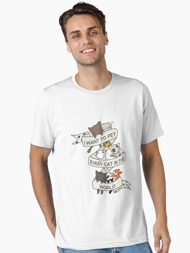 Thumbnail 1 von 7, Essential T-Shirt, Ich möchte jede Katze der Welt streicheln designt und verkauft von joshuanaaa.