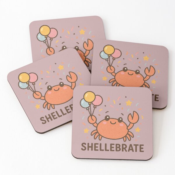 Item preview, Shellebrate – Kawaii Crab Celebration designed and sold by DreamMachine69.