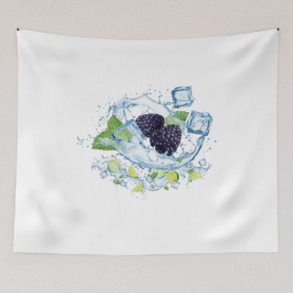 Item preview, Blackberry Splash | Juicy Fruit Illustration ,Colorful Fruits of Fun designed and sold by Happyfreedom.
