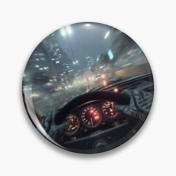 Item preview, Through the Drift – Neon Speed POV designed and sold by ArgentoArt.