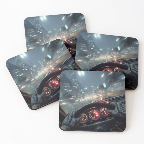 Item preview, Through the Drift – Neon Speed POV designed and sold by ArgentoArt.