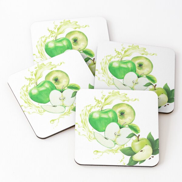 Item preview, Green Apple Splash | Fresh Fruit Art ,Colorful Fruits of Fun designed and sold by Happyfreedom.