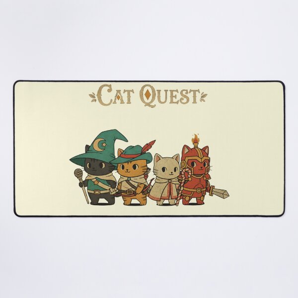 Item preview, Cat Quest – Vintage RPG Adventure Cats Party Design designed and sold by Imaginationbeyond.