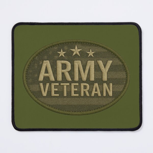 Item preview, ARMY VETERAN Tactical Embroidered Patch – Dead Earth Military Design designed and sold by getpressedshirt.