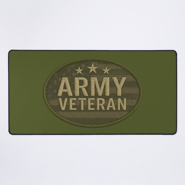 Item preview, ARMY VETERAN Tactical Embroidered Patch – Dead Earth Military Design designed and sold by getpressedshirt.