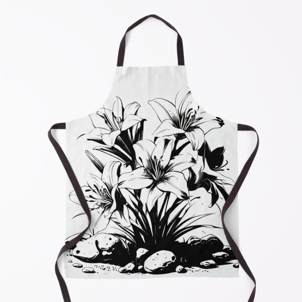 Item preview, day lilies black and white designed and sold by Lizzilzil.