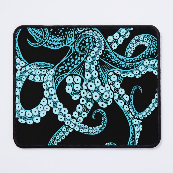 Item preview, Deep-Sea Blue Kraken Octopus In Combat Stance designed and sold by SibylaCarignan.